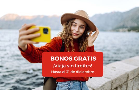 Bonos Gratis ¡Viaja sin límites hasta el 31 de diciembre!