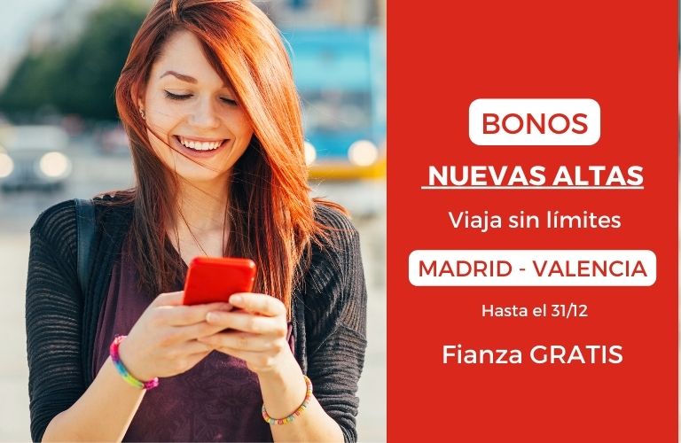 Nuevas altas fianza gratis bono Madrid - Valencia - mobile